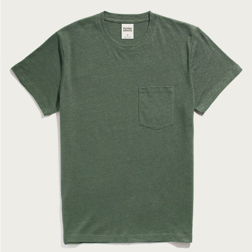 Bridge & Burn Organic Hemp Pocket Tee Cypress